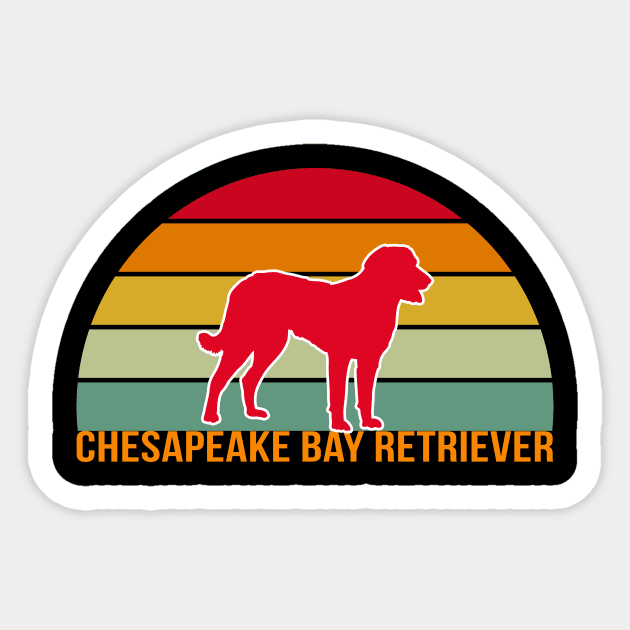 Chesapeake Bay Retriever Vintage Silhouette Sticker by khoula252018